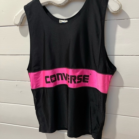 Vintage CONVERSE Tank Top – Black & Pink – Unisex – Estimated Size M - Picture 3 of 7